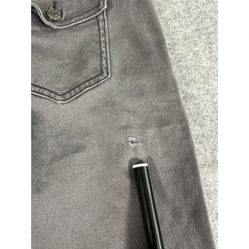 Banana Republic Skinny Fit Cargo Pants 2 Grey Ankle Zip Utility‎
